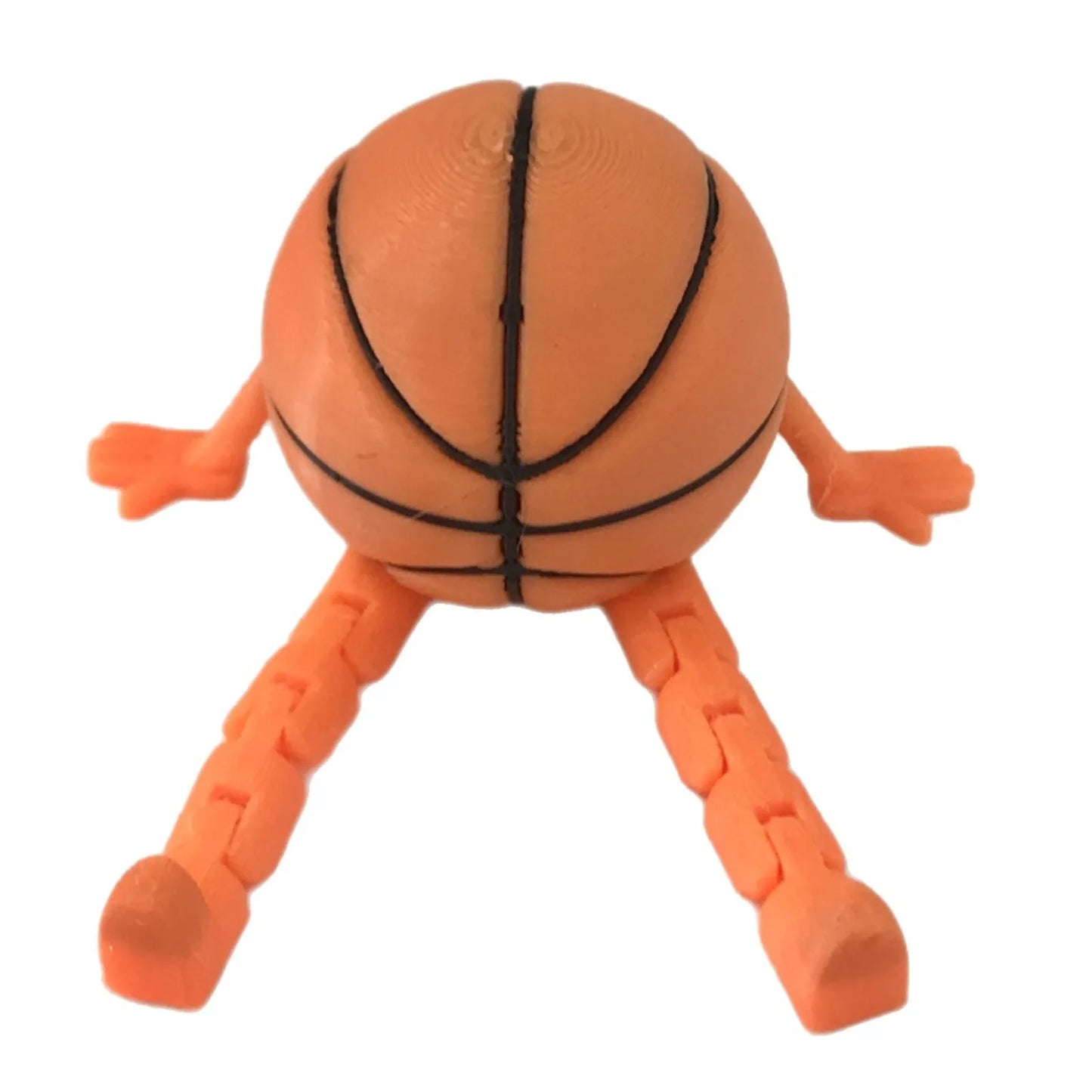Figura de balón deportivo en miniatura de baloncesto, fútbol, béisbol y voleibol con patas articuladas, minidecoración para estanterías y escritorios.