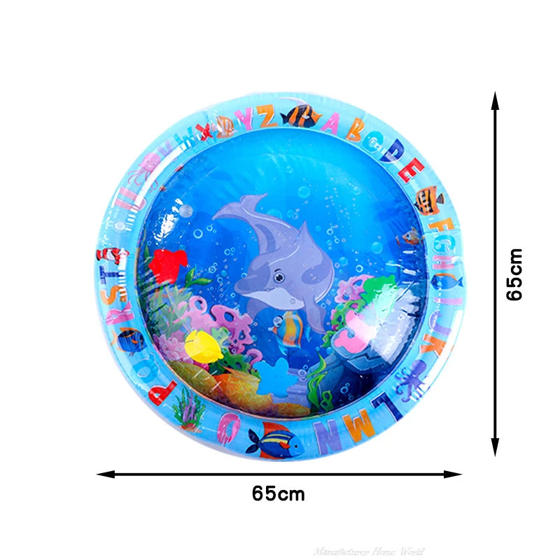 Tapete de juego sensorial acuático inflable y grueso para gatos y perros, tapete de juego para mascotas con temática de peces, mar y océano, juguete sensorial acuático.