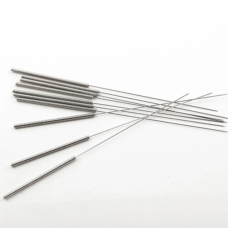 ZHONGYAN TAIHE 2000 agujas de acupuntura estériles desechables con tubo, 4 cajas de agujas para masaje de belleza, microacupuntura facial