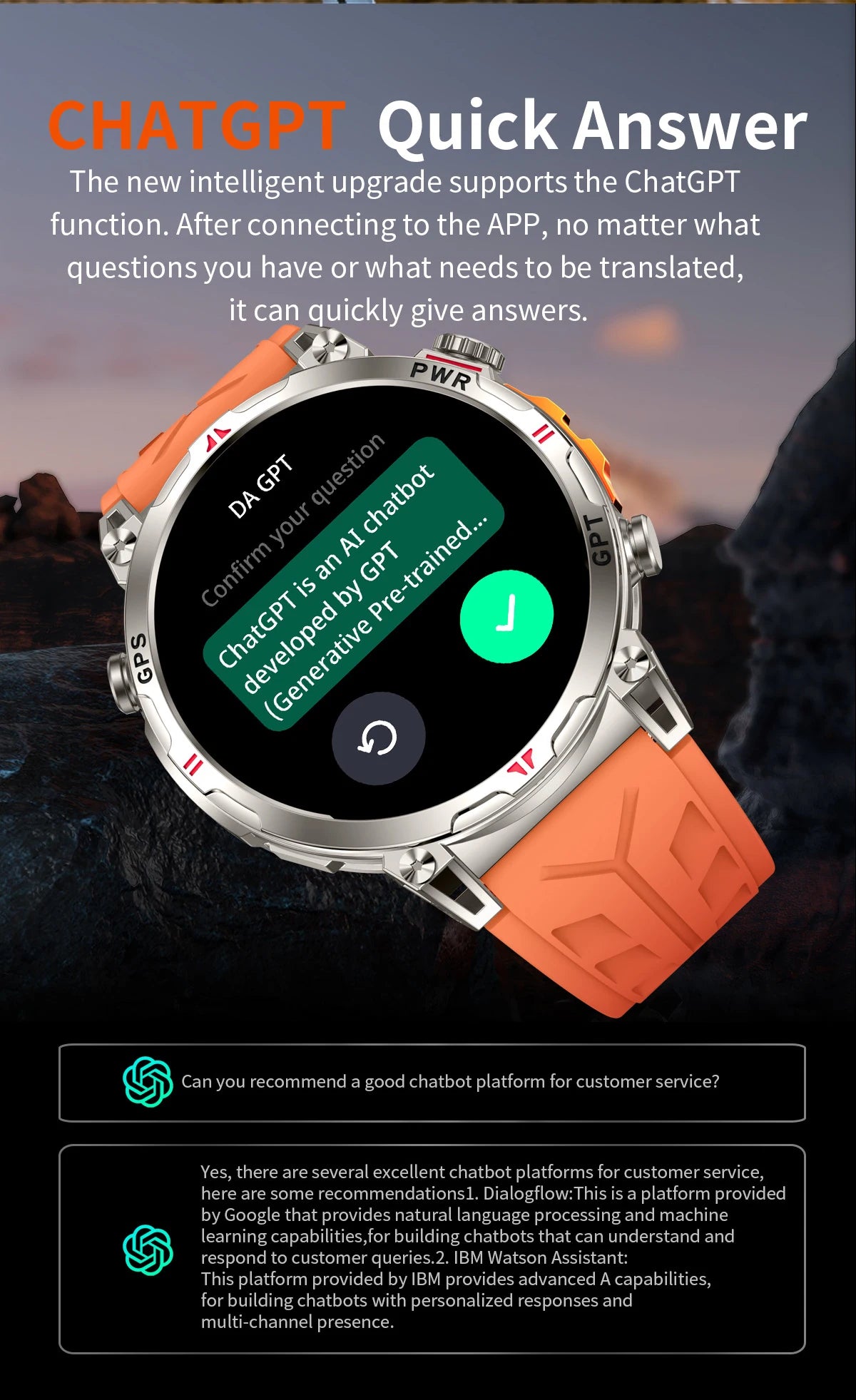 Reloj inteligente con GPS para hombre, pulsera deportiva con control del ritmo cardíaco, Bluetooth, llamadas, 530 mAh, resistente al agua hasta 3 ATM, 2025