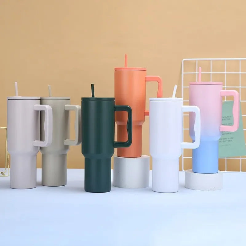 Nueva taza Ice Boss de 40 oz Generación III de acero inoxidable 304 con aislamiento para bebidas frías, con pajita, para automóvil, portátil, para el hogar