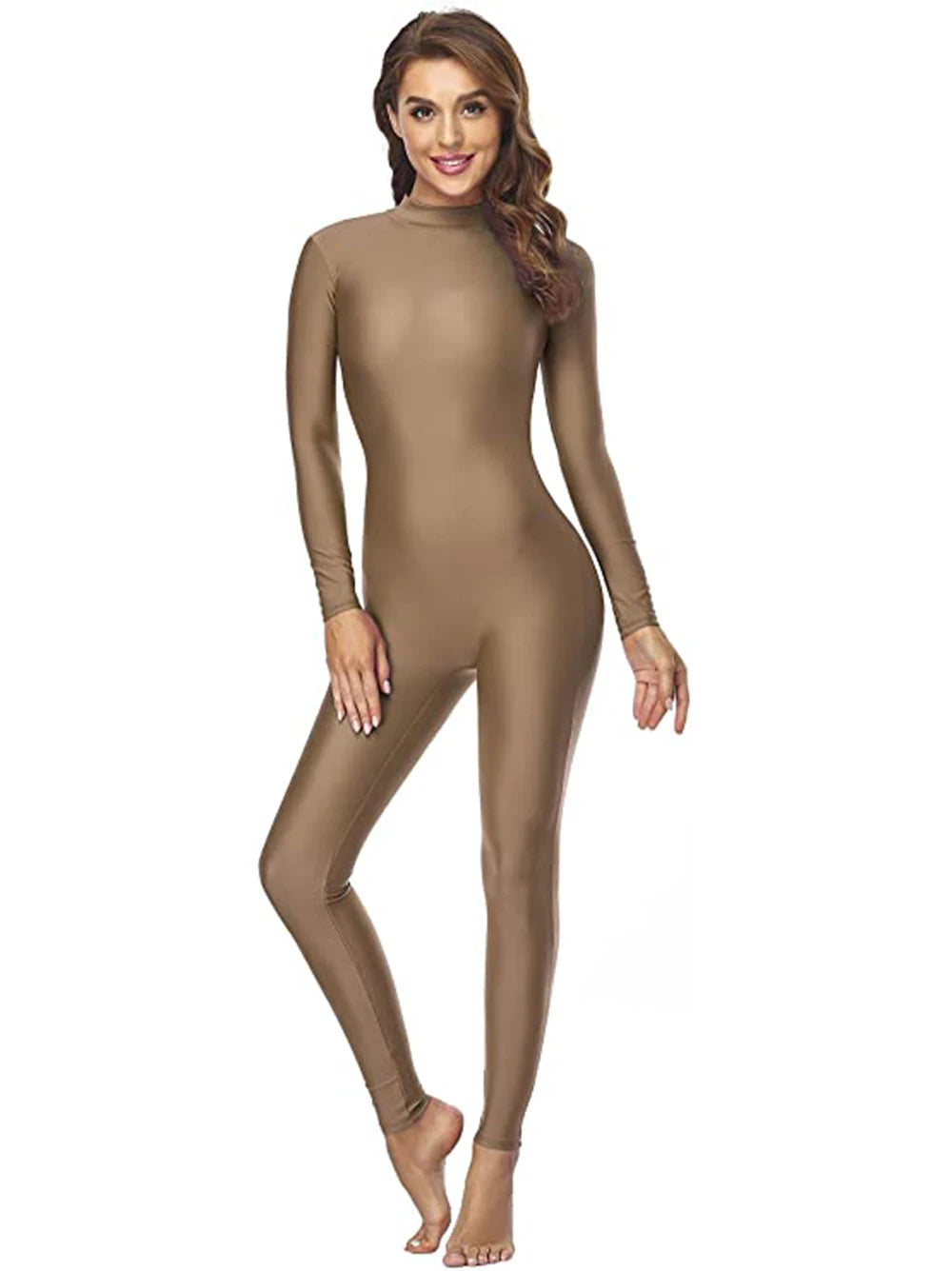 Mono de cuello alto unisex, leotardo de cuerpo entero, mono de yoga de manga larga para mujer, mono de gato, ropa deportiva diaria, trajes de cosplay