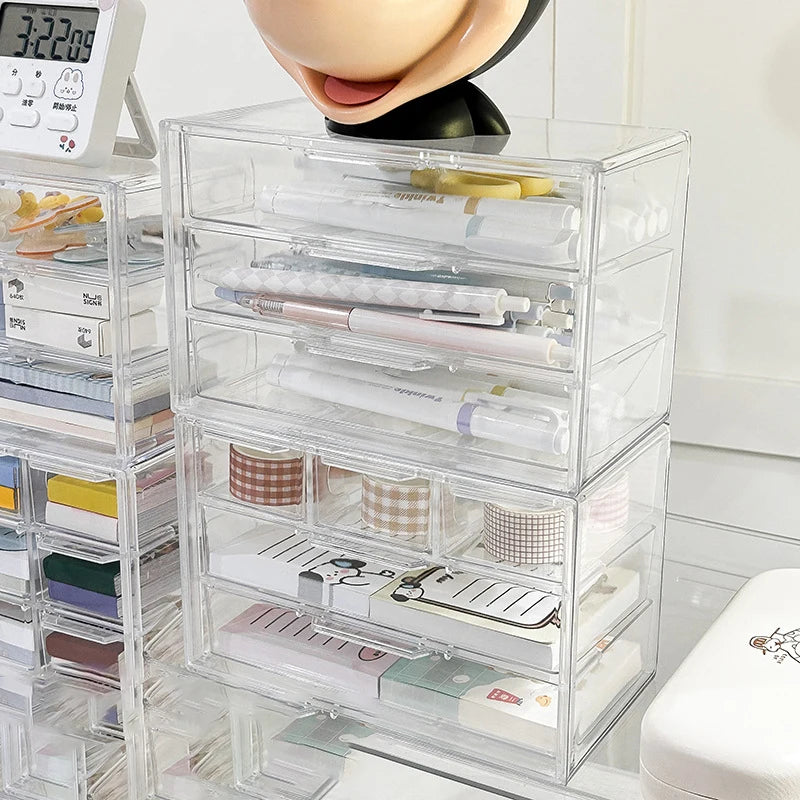 Caja organizadora de cosméticos, caja multifuncional para productos de cuidado de la piel, cosméticos, joyas, maquillaje