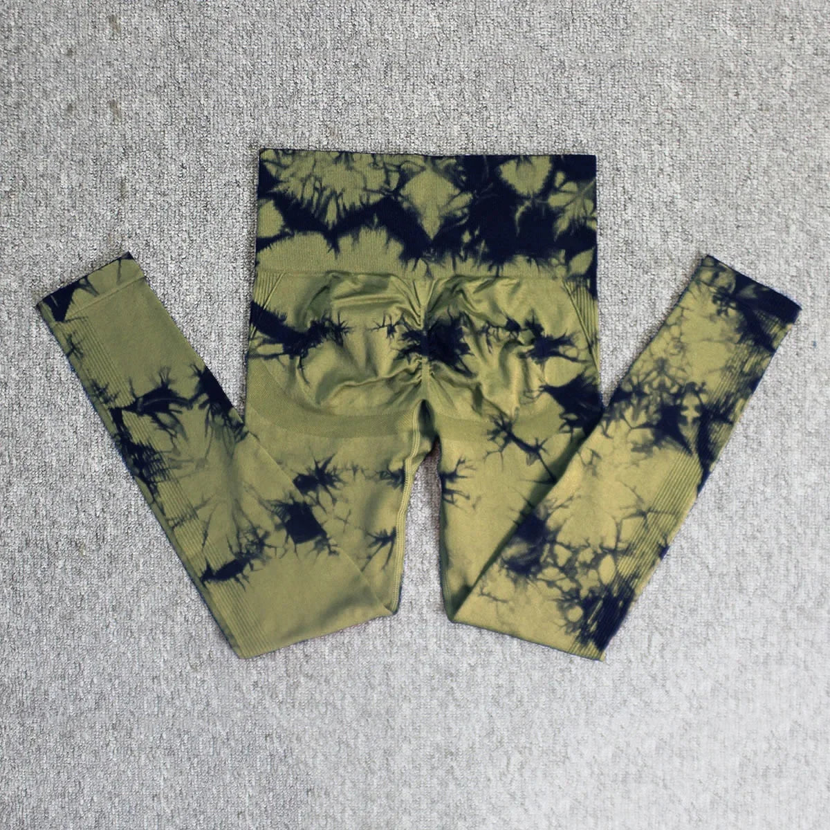 Pantalones de yoga sin costuras, gruesos, ajustados, de talle alto, deportivos, teñidos en lana, con efecto melocotón en los glúteos, largos y ceñidos, para hacer ejercicio.