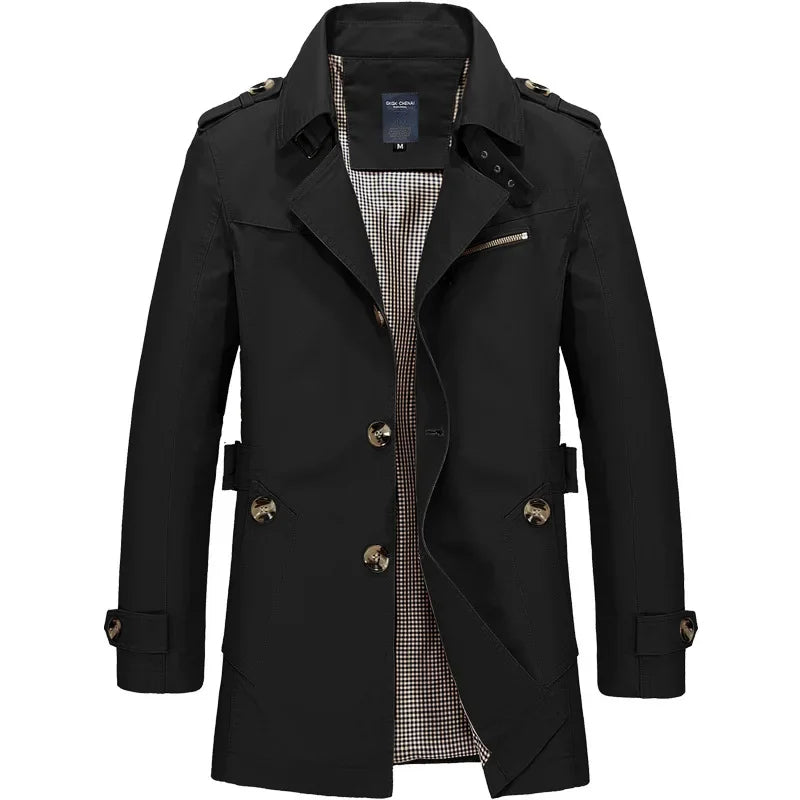 Chaqueta de trabajo informal de algodón para hombre, nueva chaqueta cortavientos de algodón puro, ligera, para primavera y otoño.