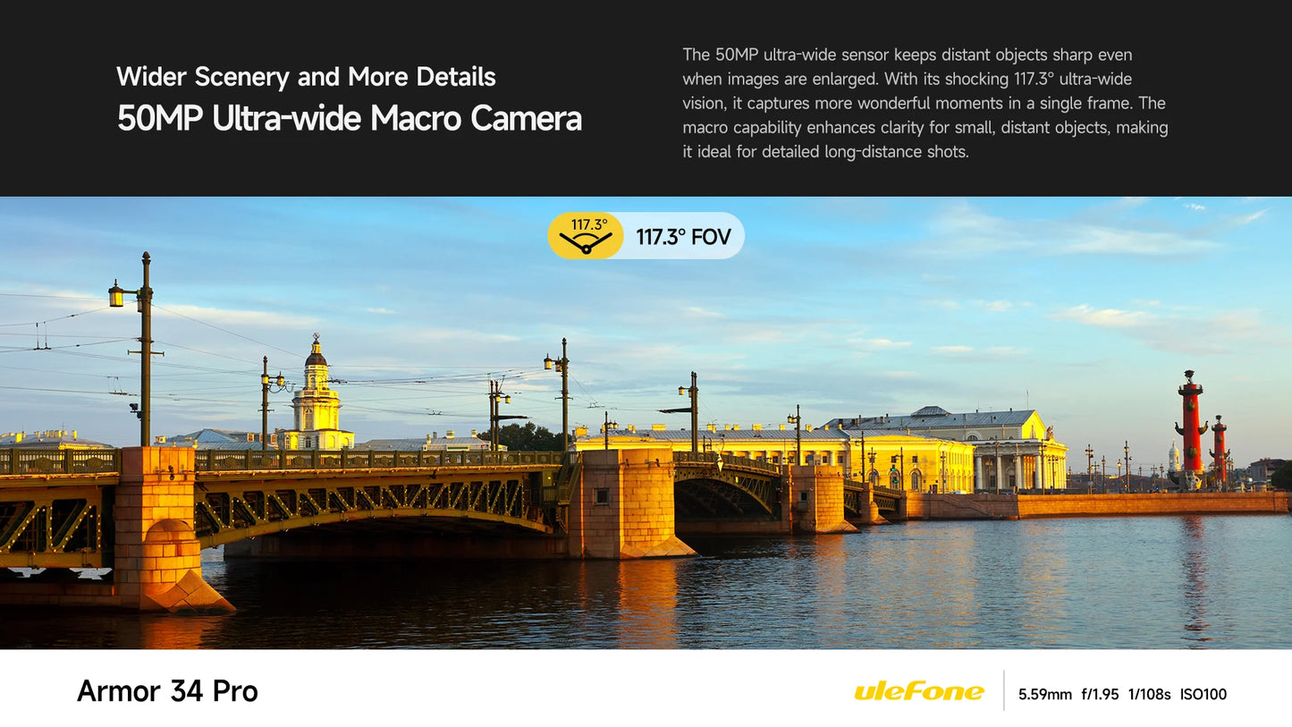 【Estreno mundial】Ulefone Armor 34 Pro 5G, teléfono resistente con IA, batería de 25500 mAh, hasta 32 GB + 512 GB, proyector integrado, pantalla de 6,95" a 120 Hz, NFC.