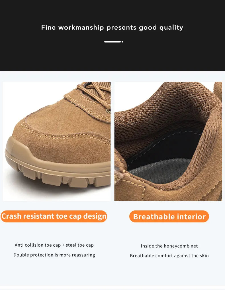 Safety Shoes Man for Work Man's Safety Working Shoes Working Lightweight Work Wear   Industrial Security-Protection
