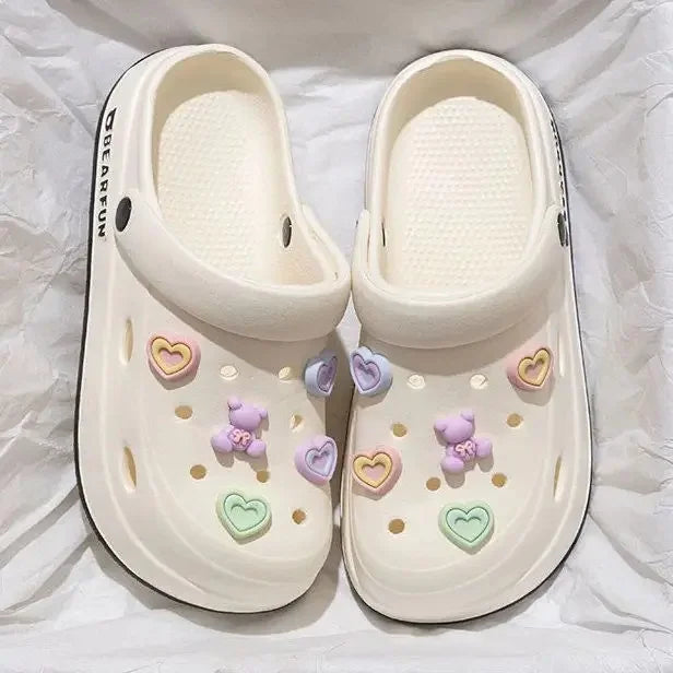 Zapatos de verano para mujer, antideslizantes, con dibujos animados, suela gruesa y suave de EVA, ¡oferta de temporada!
