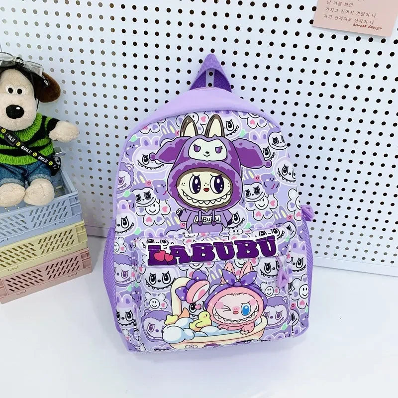 Mochila infantil de gran capacidad con dibujos animados, bonita mochila de nailon con doble hombro para estudiantes de primaria y jardín de infantes.