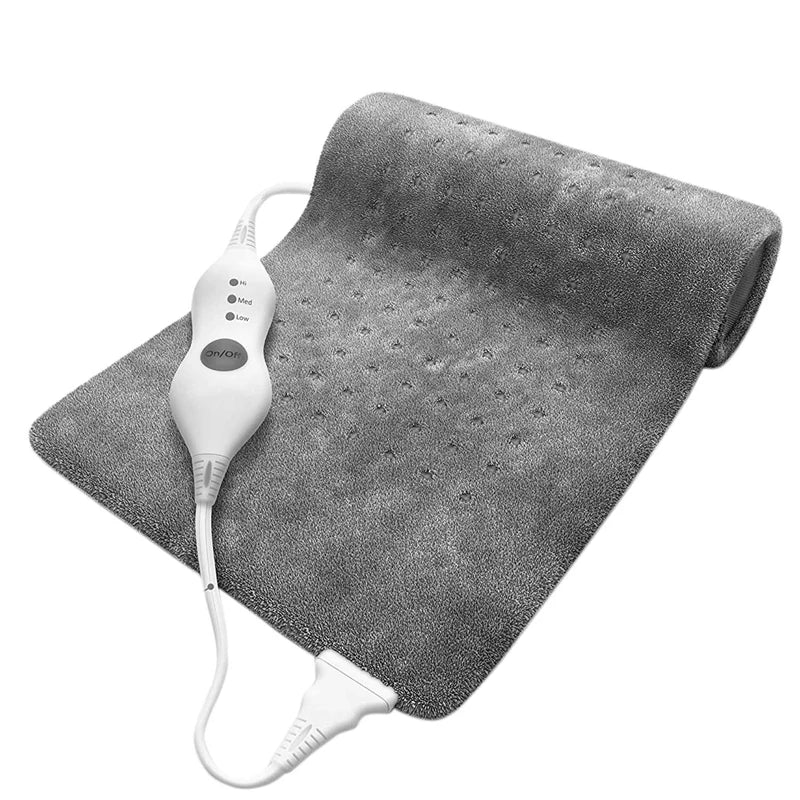 A01F - Almohadilla térmica eléctrica extragrande para aliviar el dolor de espalda y los calambres (30 x 60 cm) - Calor suave para terapia en seco y húmedo