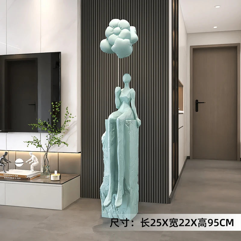 Figuras de decoración para el hogar, estatuas abstractas, adornos artísticos, decoración de suelos grandes para sala de estar, regalos de inauguración de la casa, esculturas decorativas para hoteles.