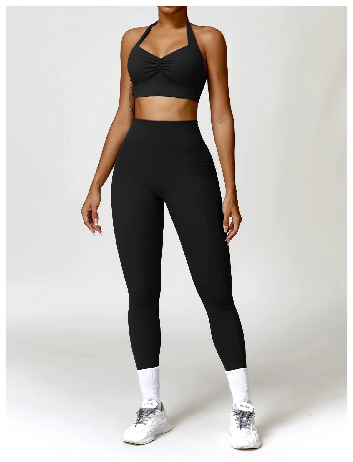 V-shaped Back Yoga Pants High Waist Leggings Gym Workout Tights Sport Women Fitness Female Legging Tummy Control Running Tights
