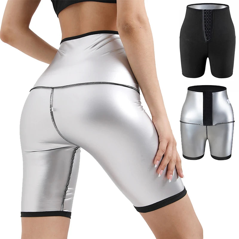 Pantalones moldeadores para mujer, faja reductora, efecto sauna de sudoración intensa, pantalones adelgazantes, control de abdomen, ropa moldeadora, leggings deportivos para gimnasio, pantalones cortos de fitness.