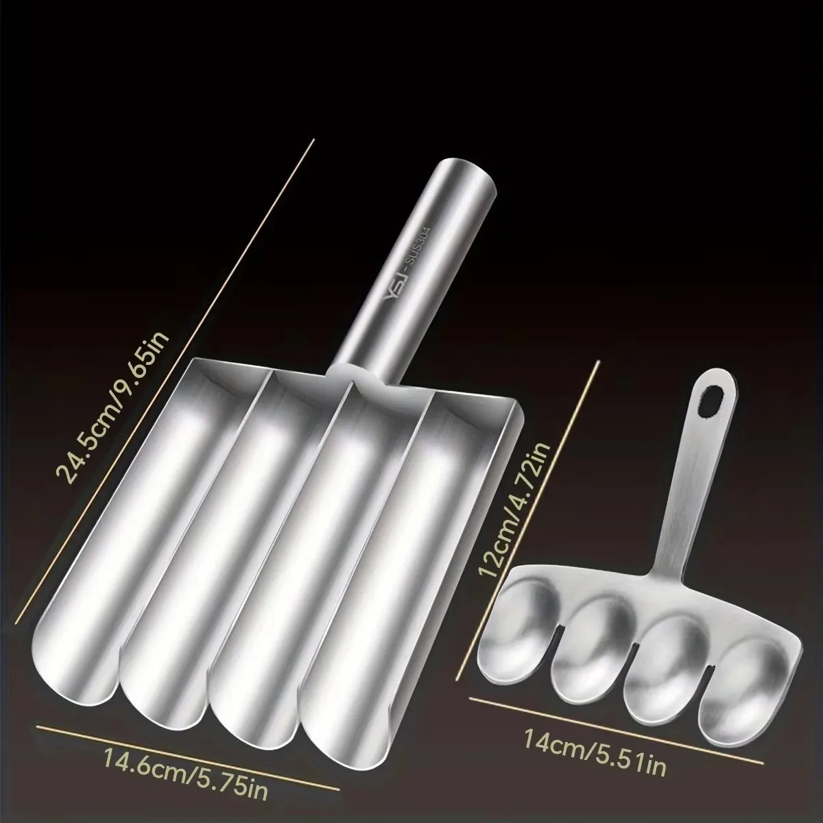 Molde de acero inoxidable para hacer albóndigas, ideal para preparar fácilmente albóndigas caseras, ensaladas y sándwiches, perfecto para cocinar en familia.