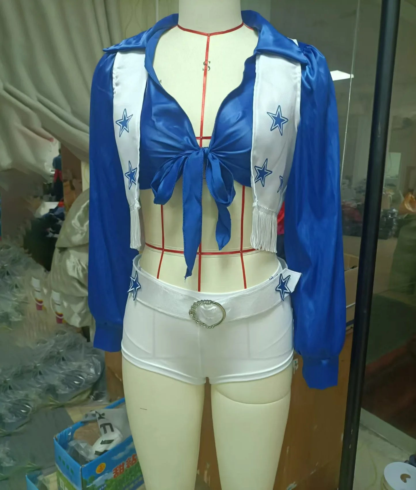 Sexy Football Babe Sports Meeting Dallas Cowboys Cheerleader Costume Fancy Dress Halloween Party Racing Cheerleader Cosplay 2025