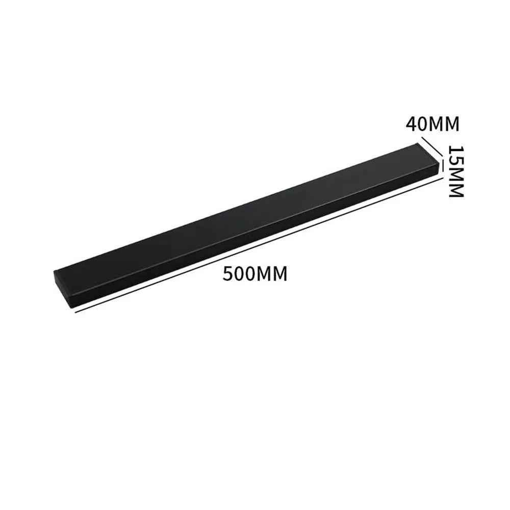 Soporte magnético para cuchillos de acero inoxidable 304, de varios tamaños, color negro, antiperforación, para montaje en pared, soporte magnético para cuchillos, estante de almacenamiento