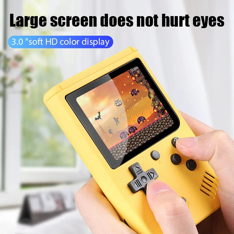 Consola de videojuegos portátil retro de 8 bits con pantalla LCD de 3,0 pulgadas y 400 juegos AV integrados, ideal como regalo para niños.