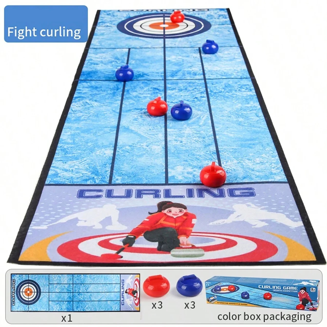 Juegos de mesa para niños, juego de estrategia de curling para la noche de juegos en familia, divertidos juegos familiares para niños y adultos, juegos de fiesta