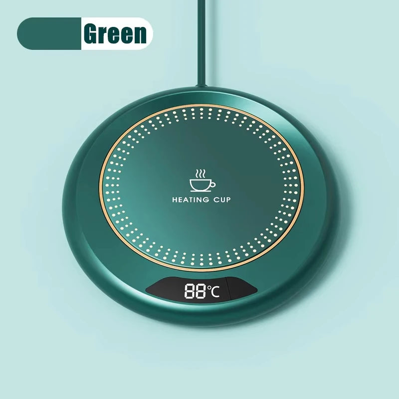 Calentador de tazas USB con 3 configuraciones de temperatura, posavasos calefactor para tazas de café de invierno, placa calefactora termostática inteligente, almohadilla calefactora para leche, té y agua