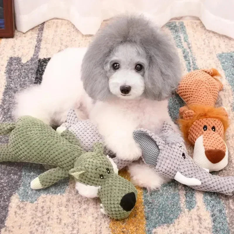 Juguetes para perros grandes, lindos juguetes de peluche con chirrido, de vellón, duraderos, para masticar, lindos juguetes blandos, juguetes molares para mascotas, accesorios para perros.