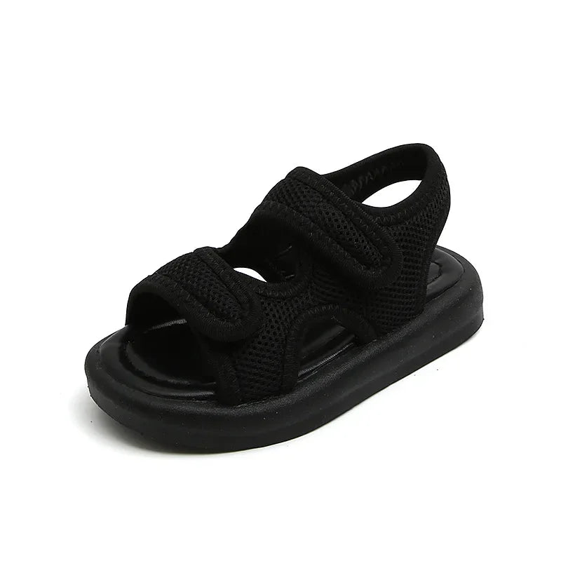 Sandalias transpirables para niños y niñas, zapatos de verano, zapatillas blancas y frescas