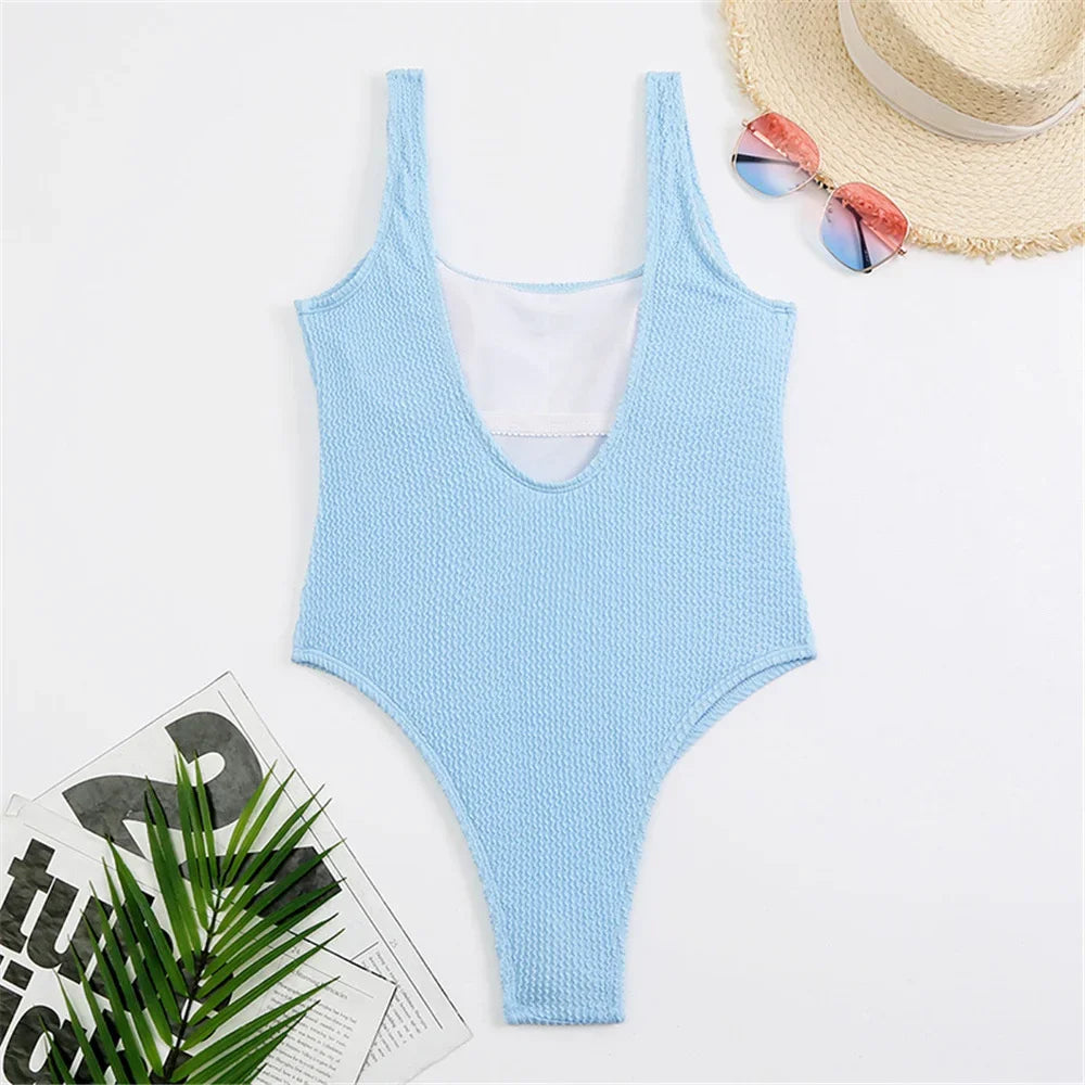 Sexy Solid Swimwear Female One Piece Swimsuit Closed Push Up Women's Swimming Bathing Suits Bodysuit Beach Pool Bather 2025