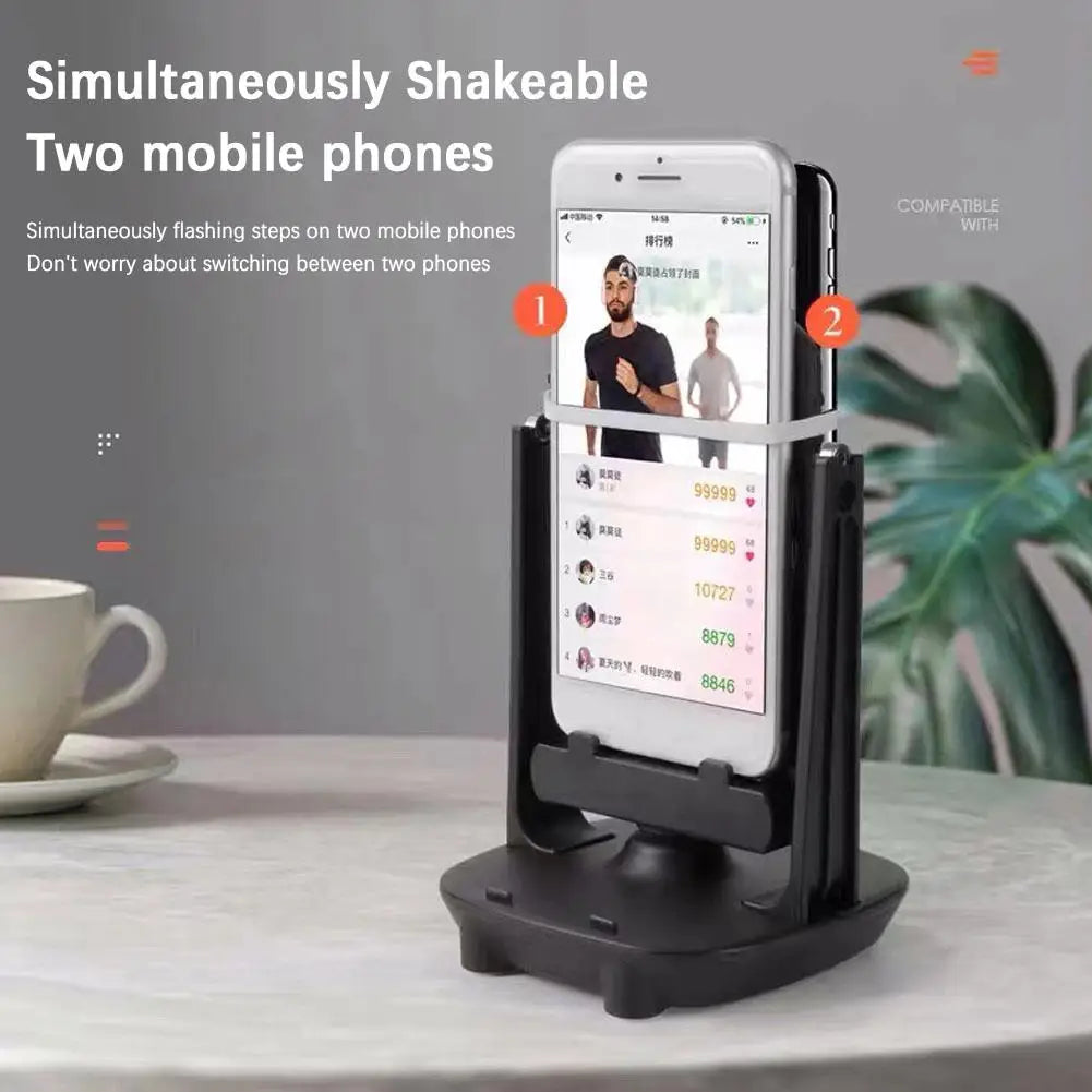 Soporte para teléfono móvil con forma de columpio, dispositivo automático para caminar, podómetro, contador de pasos, accesorio para agitar, silencioso, para todos los teléfonos.