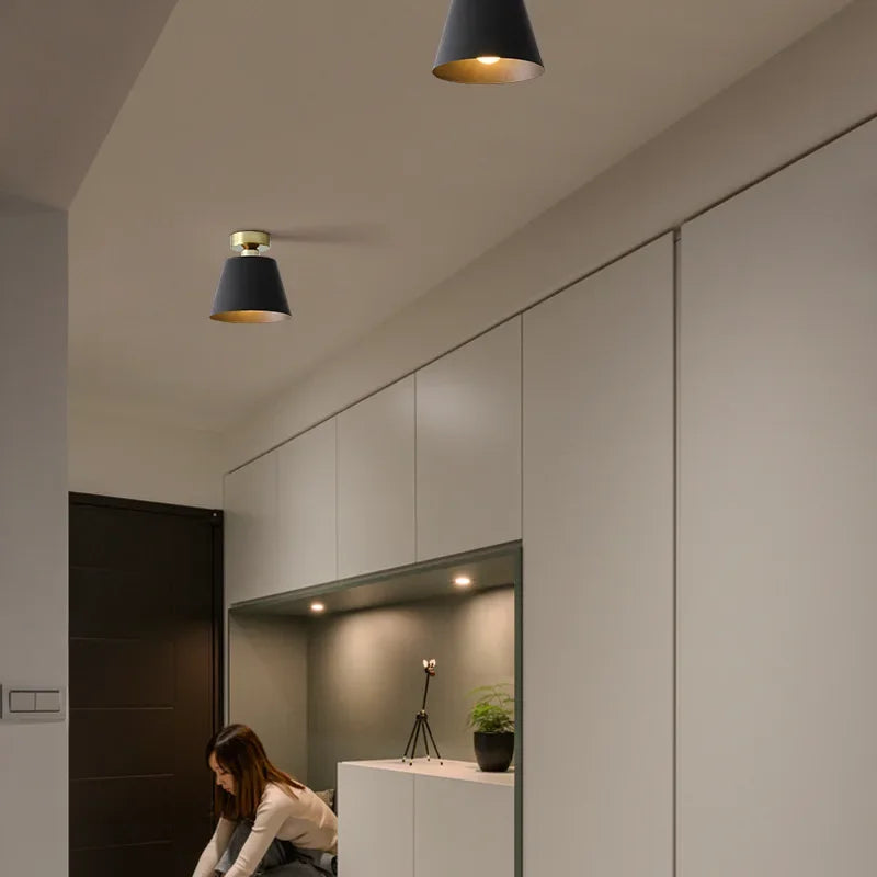Iluminación para sala de estar, balcón, nuevo hogar, pasillo, luz de pasillo, moderna, sencilla, luz de techo LED para pasillo de entrada.