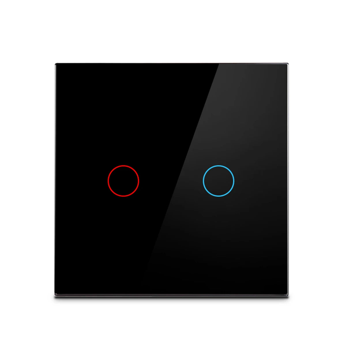 Interruptor táctil AC100-240, panel LED de alimentación, interruptores de luz de pared, vidrio templado, negro, blanco, 1, 2 o 3 entradas.