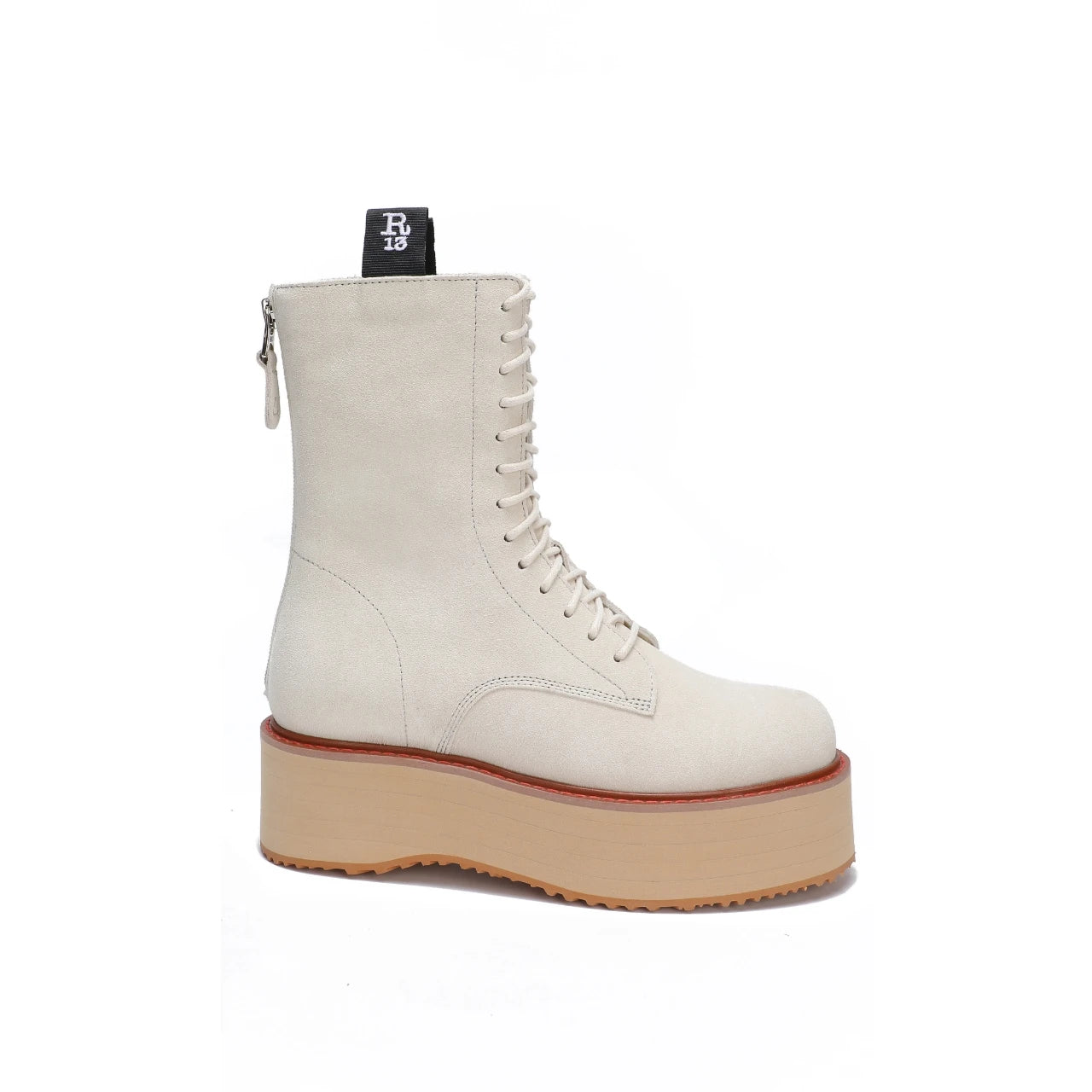 Botas de mujer de nuevo estilo con suela gruesa y cremallera trasera con cordones ajustables