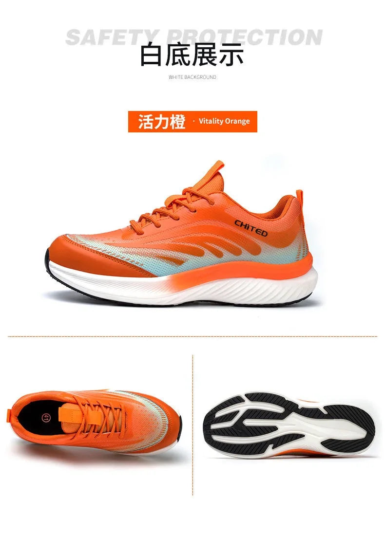 Nuevo calzado de seguridad para hombre, de cuatro estaciones, con puntera de acero antiaplastamiento y antiperforación, suela blanda antideslizante, para trabajo.