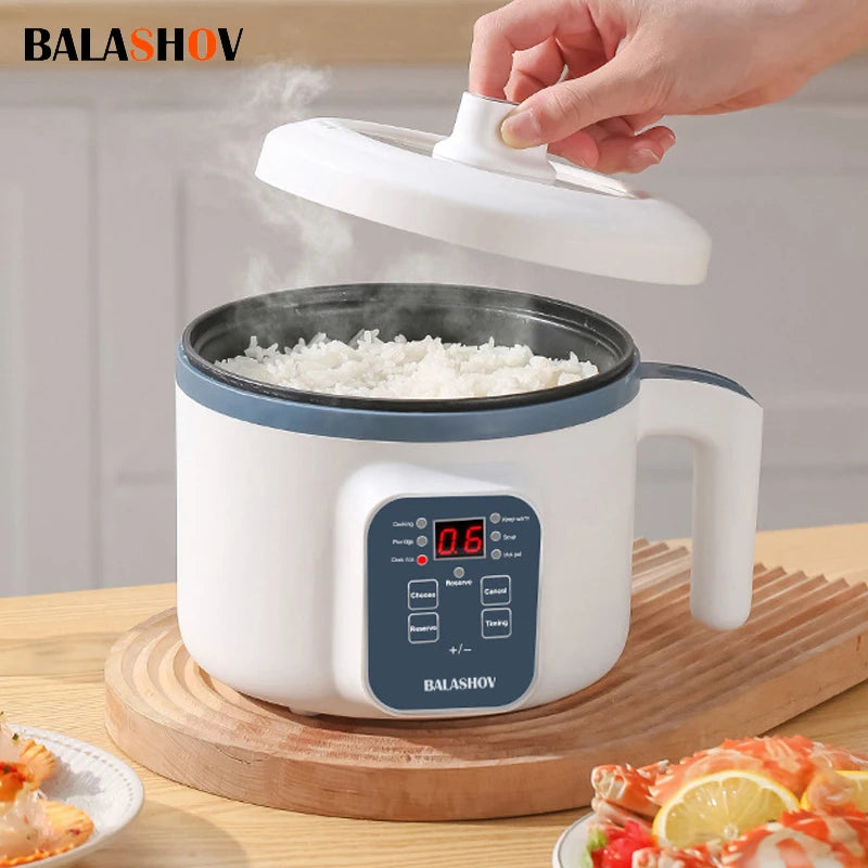 Olla arrocera eléctrica de 1,7 l, de una sola capa y doble capa, 220 V, antiadherente, inteligente, mecánica, para cocinar arroz al vapor en casa.