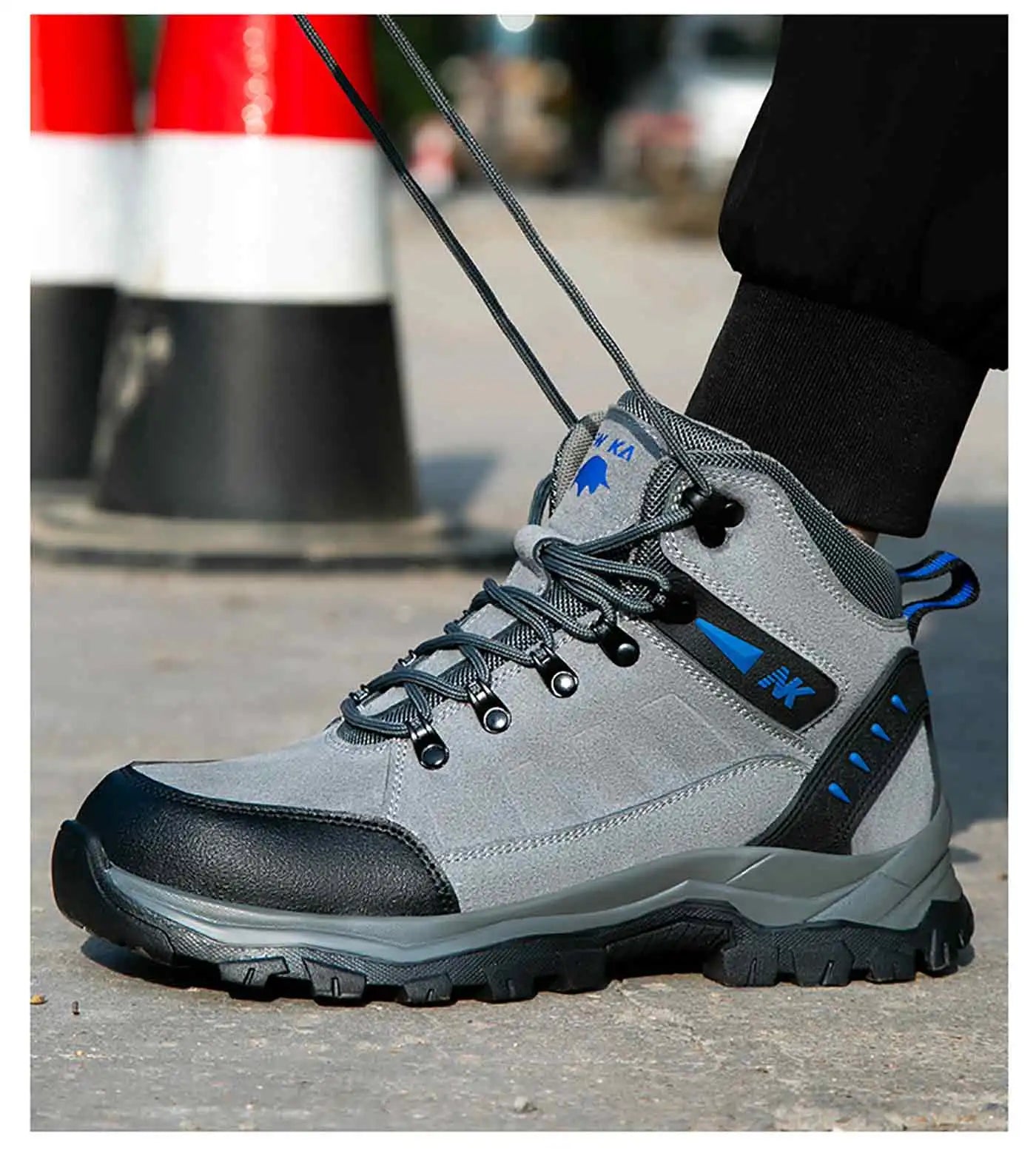 Los nuevos zapatos de protección laboral son anti-aplastamiento y anti-perforación, calzado cómodo y resistente para hombre, para otoño e invierno, ideal para la construcción.
