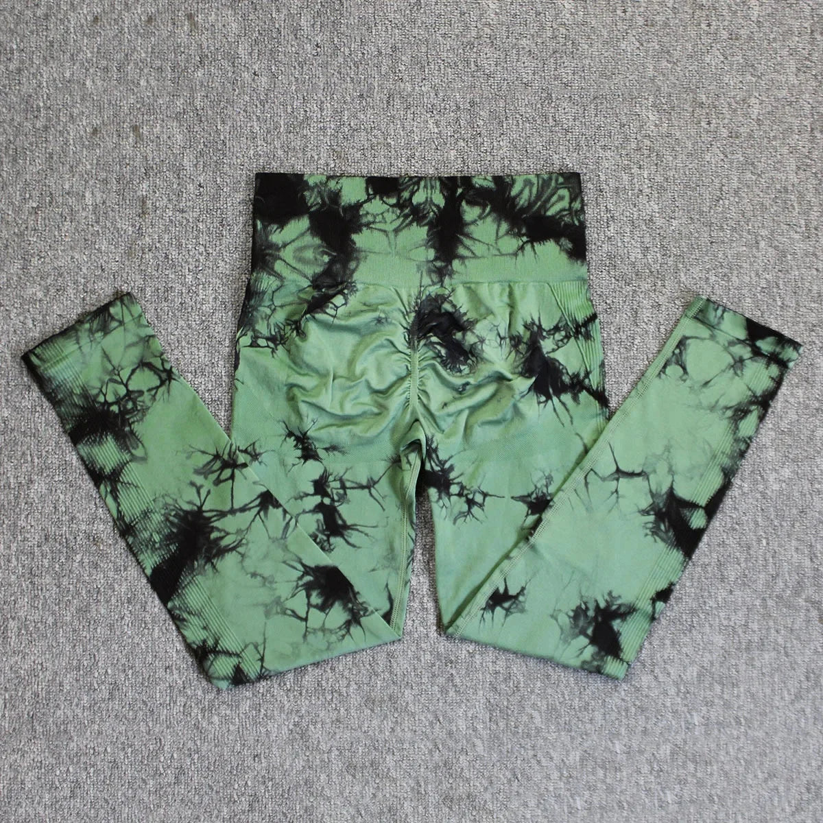 Pantalones de yoga sin costuras, gruesos, ajustados, de talle alto, deportivos, teñidos en lana, con efecto melocotón en los glúteos, largos y ceñidos, para hacer ejercicio.