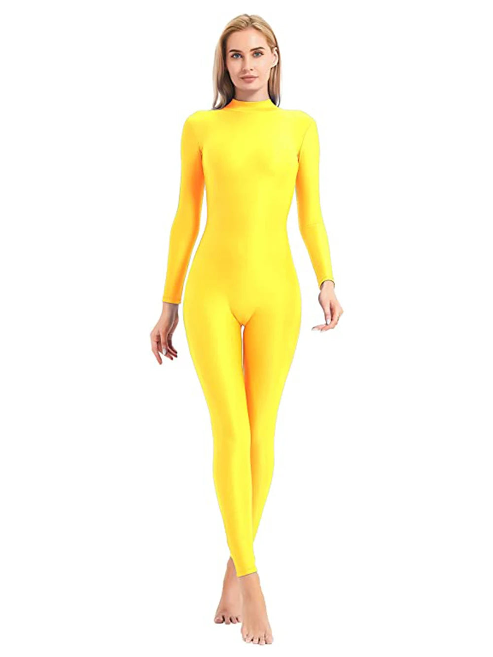 Mono de cuello alto unisex, leotardo de cuerpo entero, mono de yoga de manga larga para mujer, mono de gato, ropa deportiva diaria, trajes de cosplay