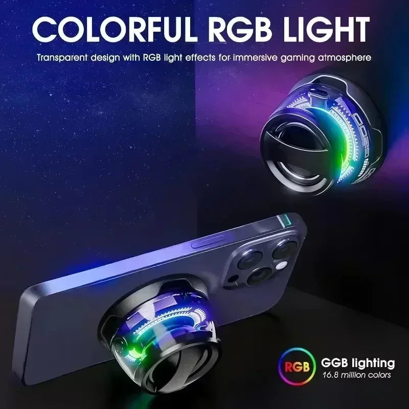 Altavoz Bluetooth magnético para exteriores, inalámbrico, portátil, minialtavoz estéreo de viaje con luz RGB y soporte para teléfono, novedad de 2025