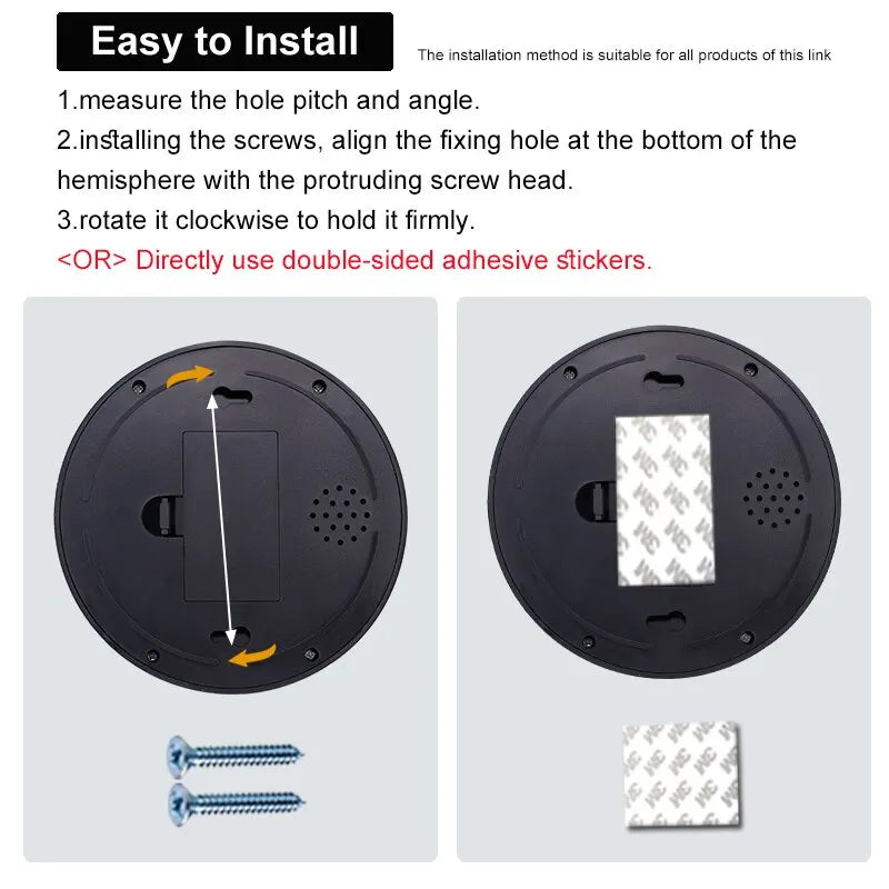 Cámara de seguridad domo falsa con luz LED roja, funciona con pilas y no requiere cableado. Ideal para interiores y exteriores.