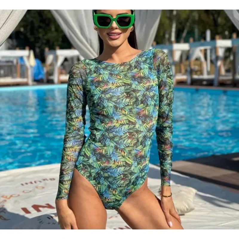 Nuevo bikini de una pieza transfronterizo 2025, traje de baño ruso, diseño integrado, cómodo y elegante.