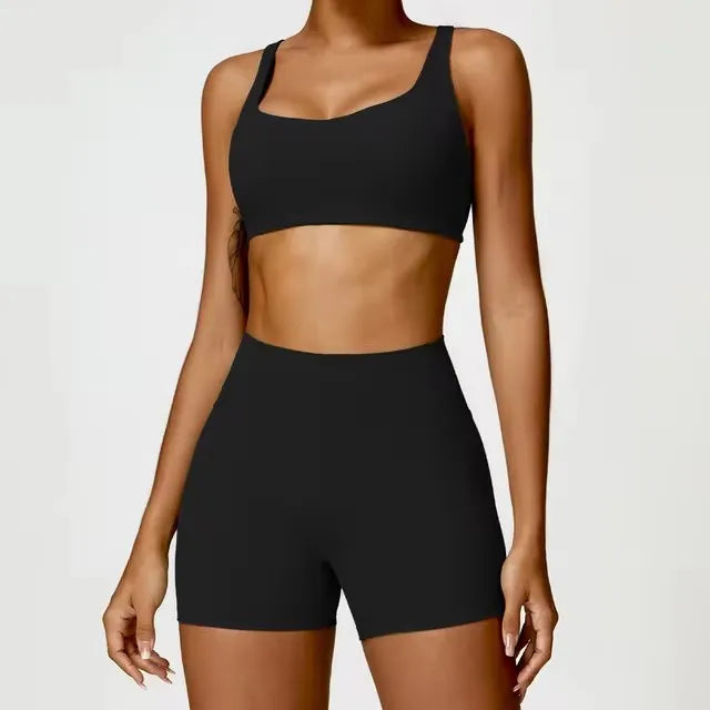 Conjunto deportivo de 2 piezas para mujer, de secado rápido, para gimnasio, chándal para correr, entrenamiento, camiseta deportiva de manga larga, ropa de yoga