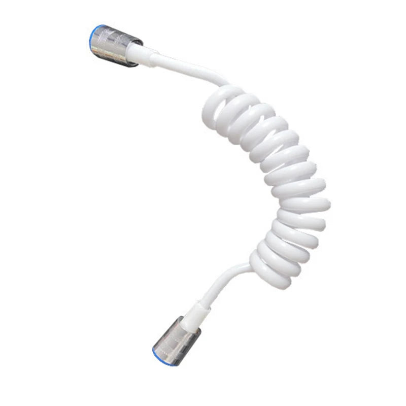 Mangueras de plomería para ducha de baño, lavadora, inodoro, pistola rociadora, cable telefónico, resorte telescópico, manguera de tubo blanco y negro, suministros para baños.