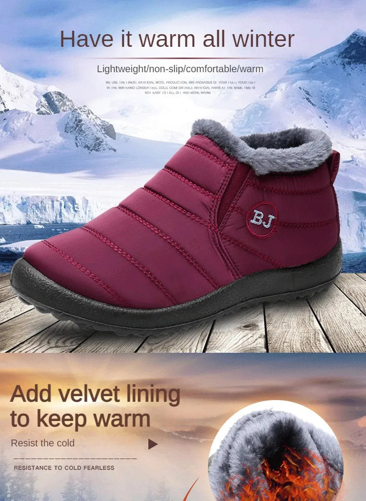 Botas de nieve para hombre, zapatos para exteriores, botas de invierno para hombre, botines de senderismo, zapatos impermeables para hombre, zapatos de trabajo, calzado