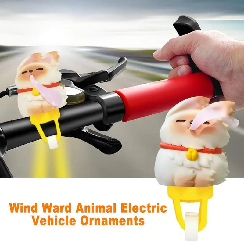 Accesorios de scooter para niños, decoración de bicicletas para niños, molino de viento compacto, elegante, divertido y lindo adorno de animal para motocicleta