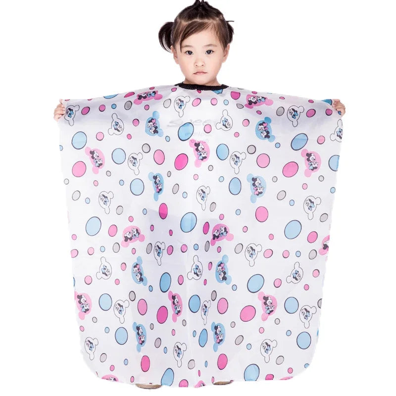 Capa de peluquería con dibujos animados para niños, capa profesional de peluquería, bata de corte impermeable, suministros para el cuidado del cabello