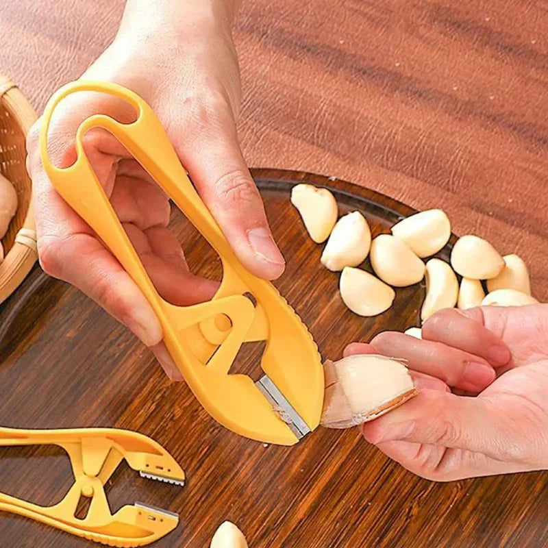 Pelador de ajos manual, ligero, práctico, herramienta de cocina, dispositivo de seguridad no tóxico, pinza para pelar ajos.