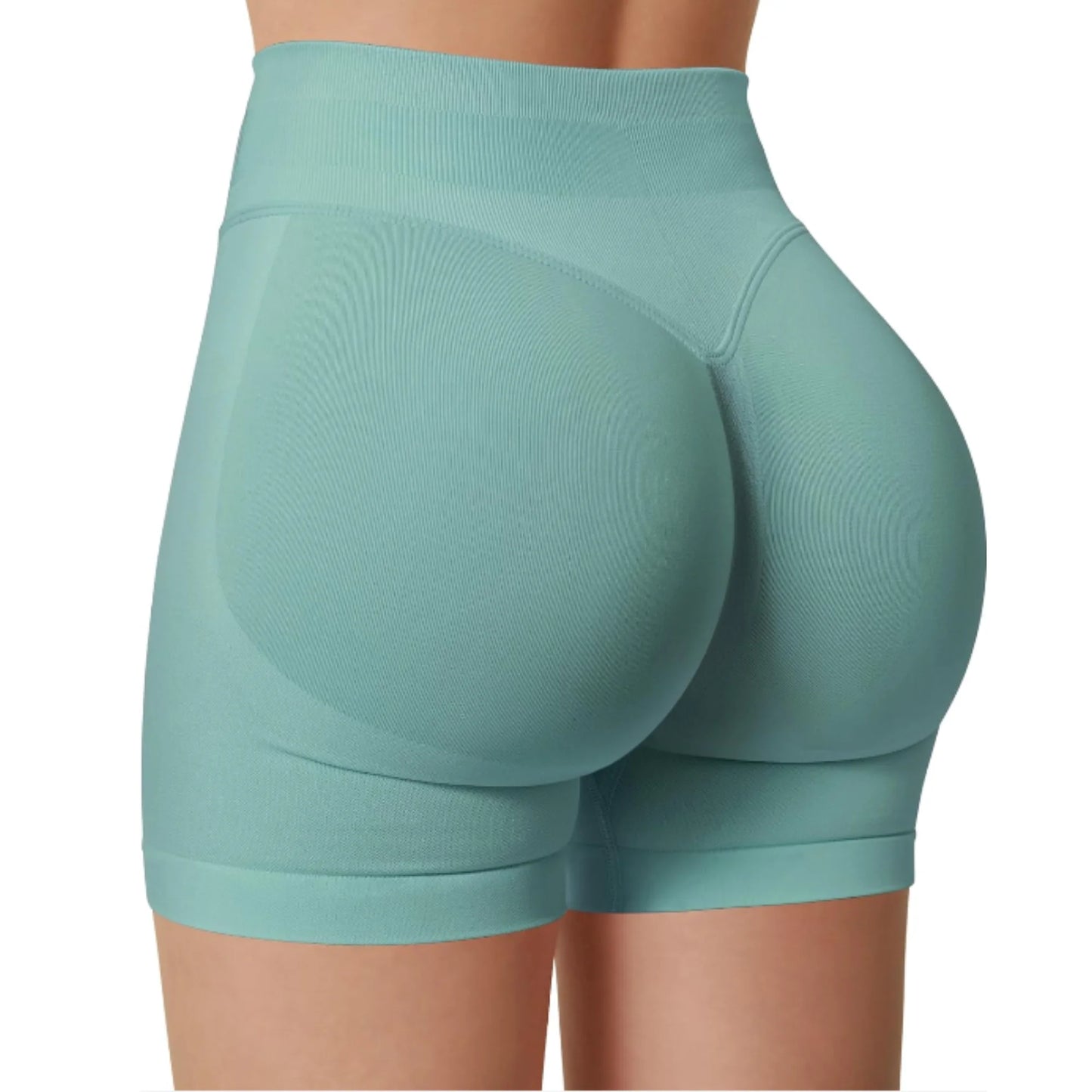 Pantalones cortos de yoga de cintura alta de verano, modernos y sexys, para correr y hacer ejercicio, leggings de yoga de color sólido.