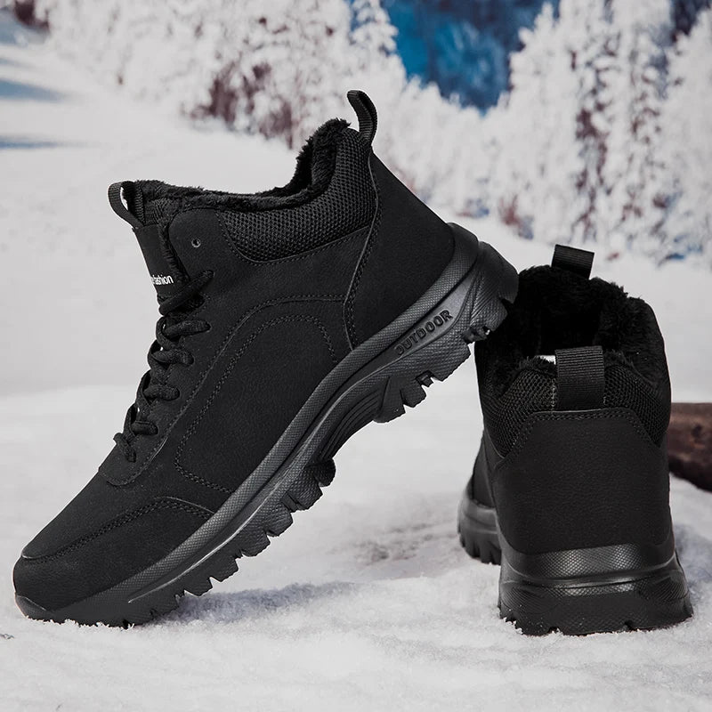 YRZL - Botas de senderismo de invierno para hombre, impermeables, antideslizantes, con aislamiento térmico, cálidas y cómodas, para exteriores, botas de nieve