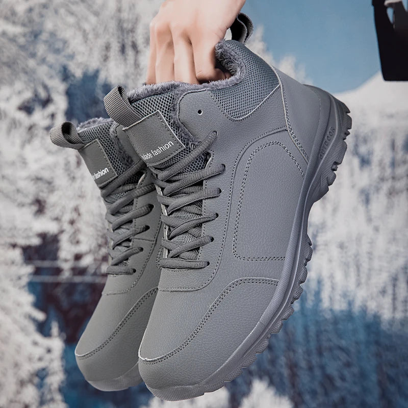 YRZL - Botas de senderismo de invierno para hombre, impermeables, antideslizantes, con aislamiento térmico, cálidas y cómodas, para exteriores, botas de nieve