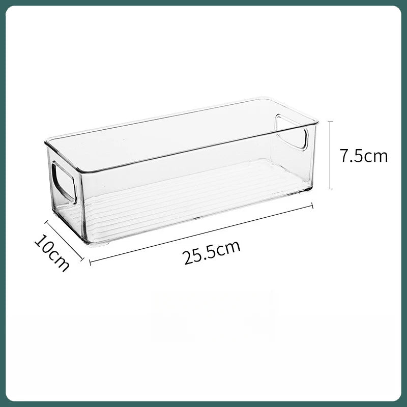 1/2/3 contenedores transparentes para despensa con asas, organizadores apilables para refrigerador, contenedores organizadores para gabinetes o refrigeradores
