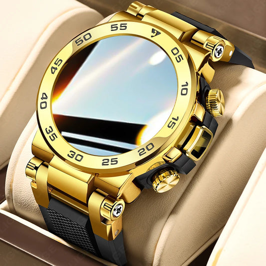 Nuevo reloj inteligente de negocios para hombre, pulsera impermeable de moda, reloj deportivo de lujo con monitor de ritmo cardíaco y sueño, reloj inteligente militar.