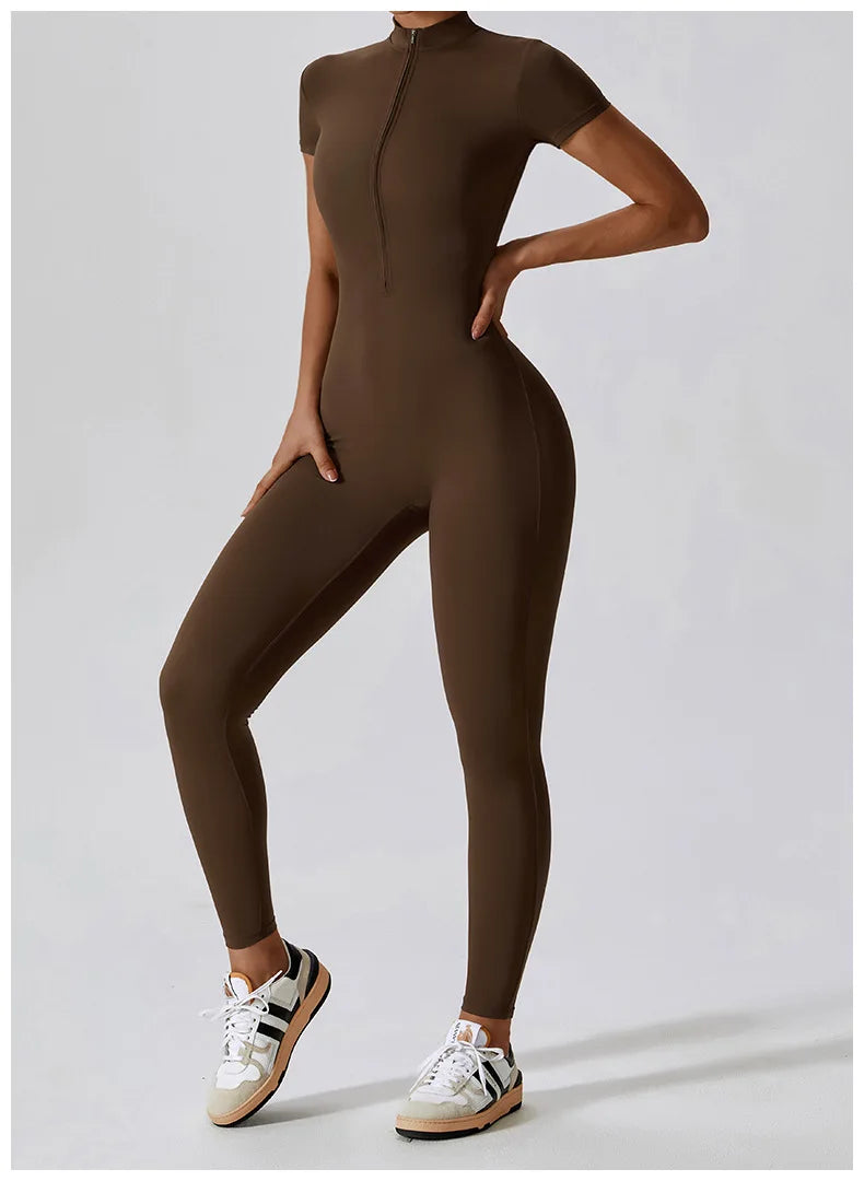 Conjunto de yoga de verano para mujer, ropa deportiva para entrenamiento, mono de gimnasio, mono deportivo siamés para mujer